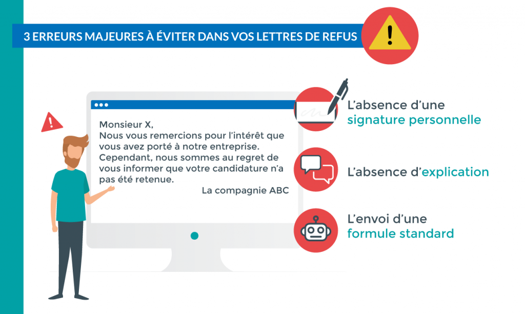 Les 3 erreurs à éviter dans les lettres de refus